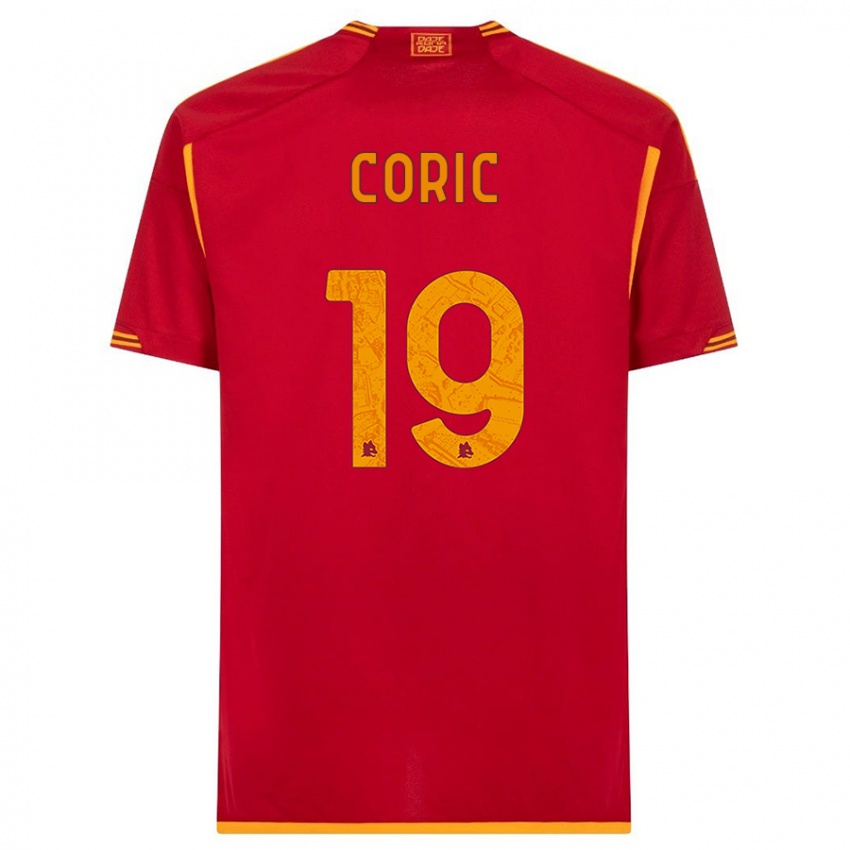 Hombre Camiseta Ante Coric #19 Rojo 1ª Equipación 2023/24 La Camisa Chile