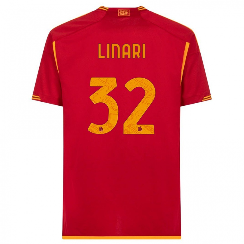 Hombre Camiseta Elena Linari #32 Rojo 1ª Equipación 2023/24 La Camisa Chile