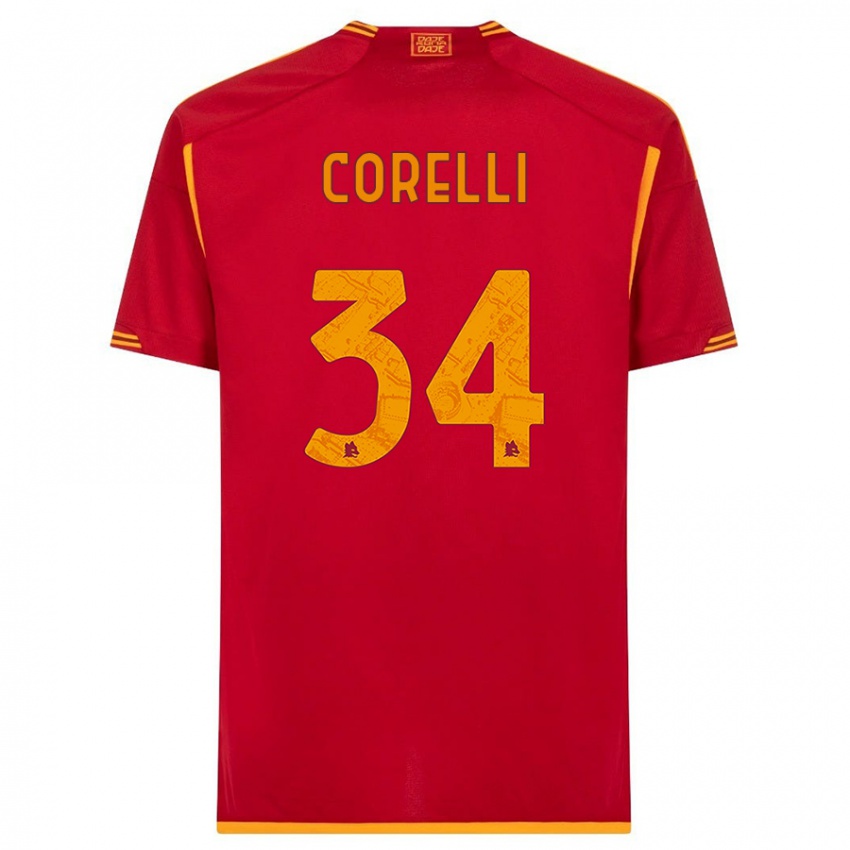 Hombre Camiseta Alice Corelli #34 Rojo 1ª Equipación 2023/24 La Camisa Chile