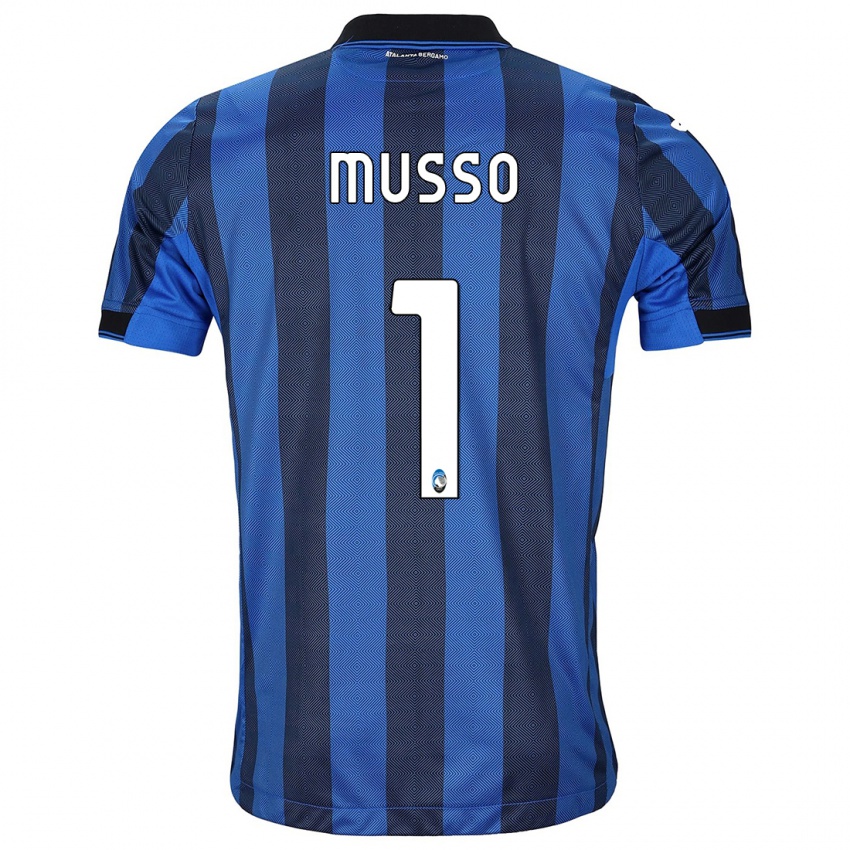 Hombre Camiseta Juan Musso #1 Azul Negro 1ª Equipación 2023/24 La Camisa Chile