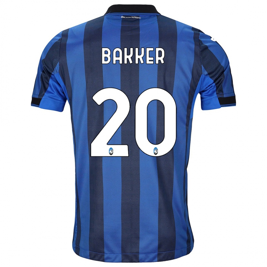 Hombre Camiseta Mitchel Bakker #20 Azul Negro 1ª Equipación 2023/24 La Camisa Chile