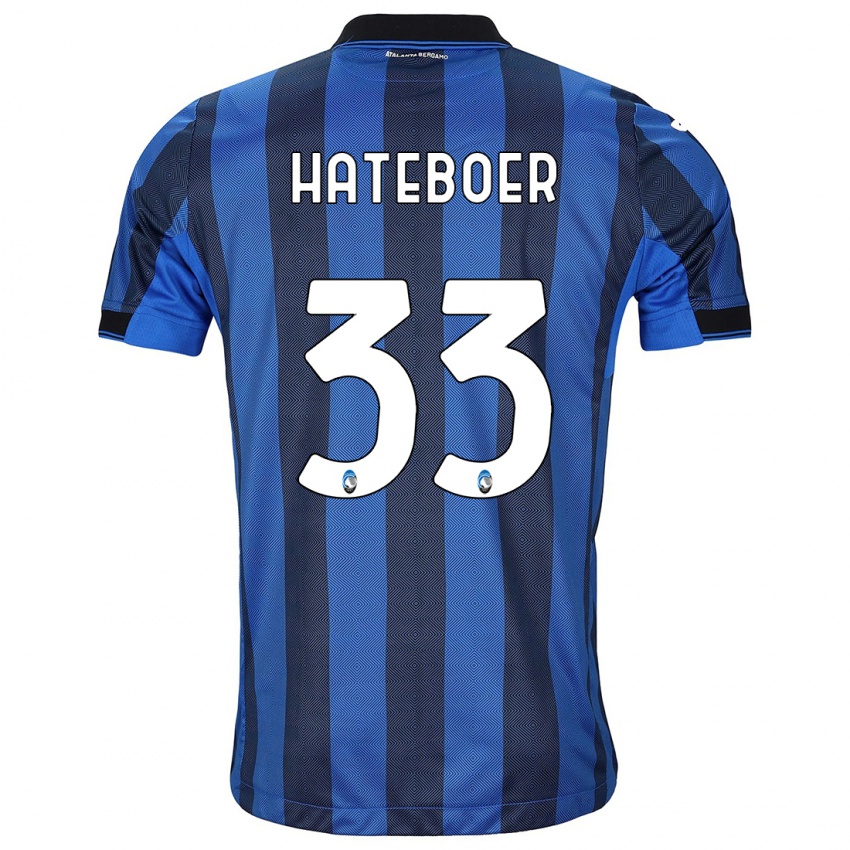 Hombre Camiseta Hans Hateboer #33 Azul Negro 1ª Equipación 2023/24 La Camisa Chile