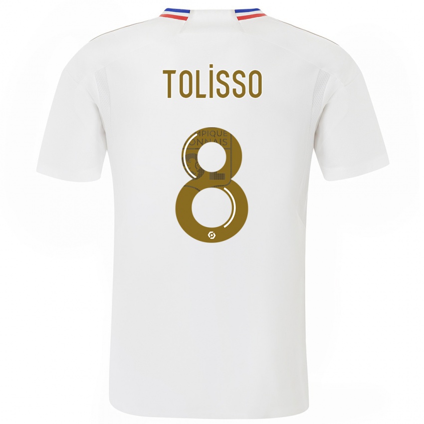 Hombre Camiseta Corentin Tolisso #8 Blanco 1ª Equipación 2023/24 La Camisa Chile