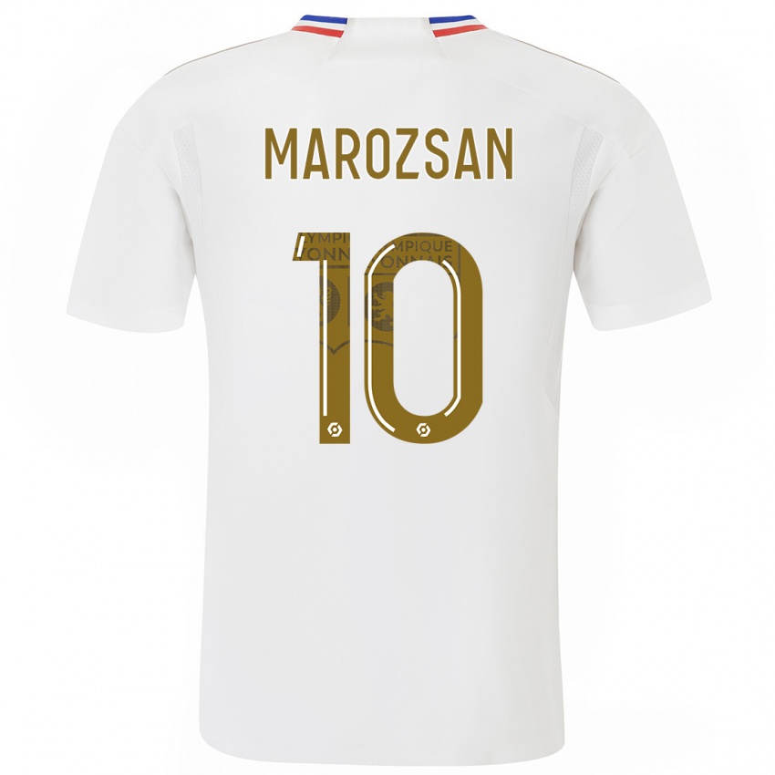 Hombre Camiseta Dzsenifer Marozsan #10 Blanco 1ª Equipación 2023/24 La Camisa Chile