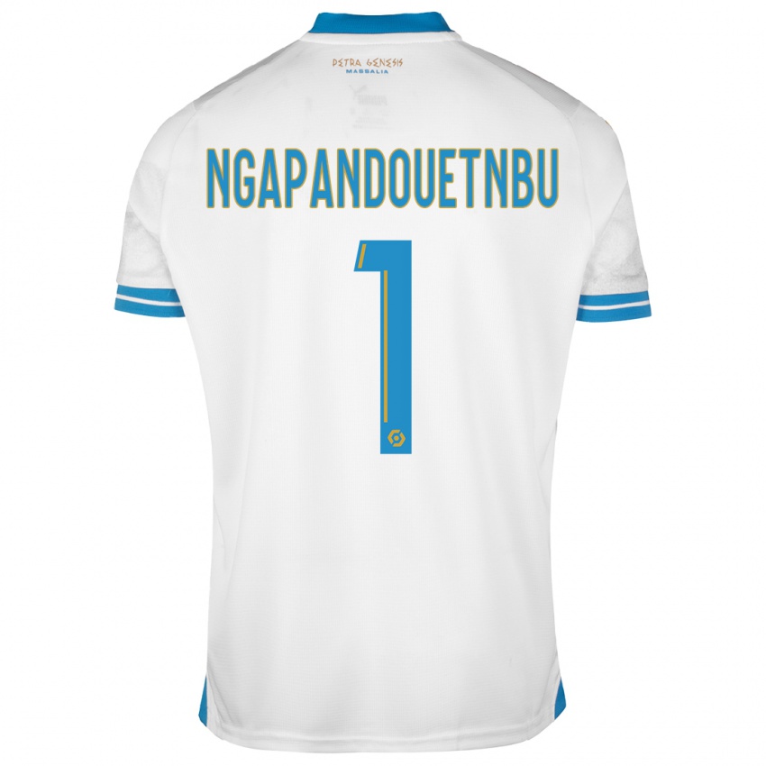 Hombre Camiseta Simon Ngapandouetnbu #1 Blanco 1ª Equipación 2023/24 La Camisa Chile