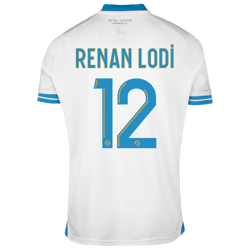 Hombre Camiseta Renan Lodi #12 Blanco 1ª Equipación 2023/24 La Camisa Chile