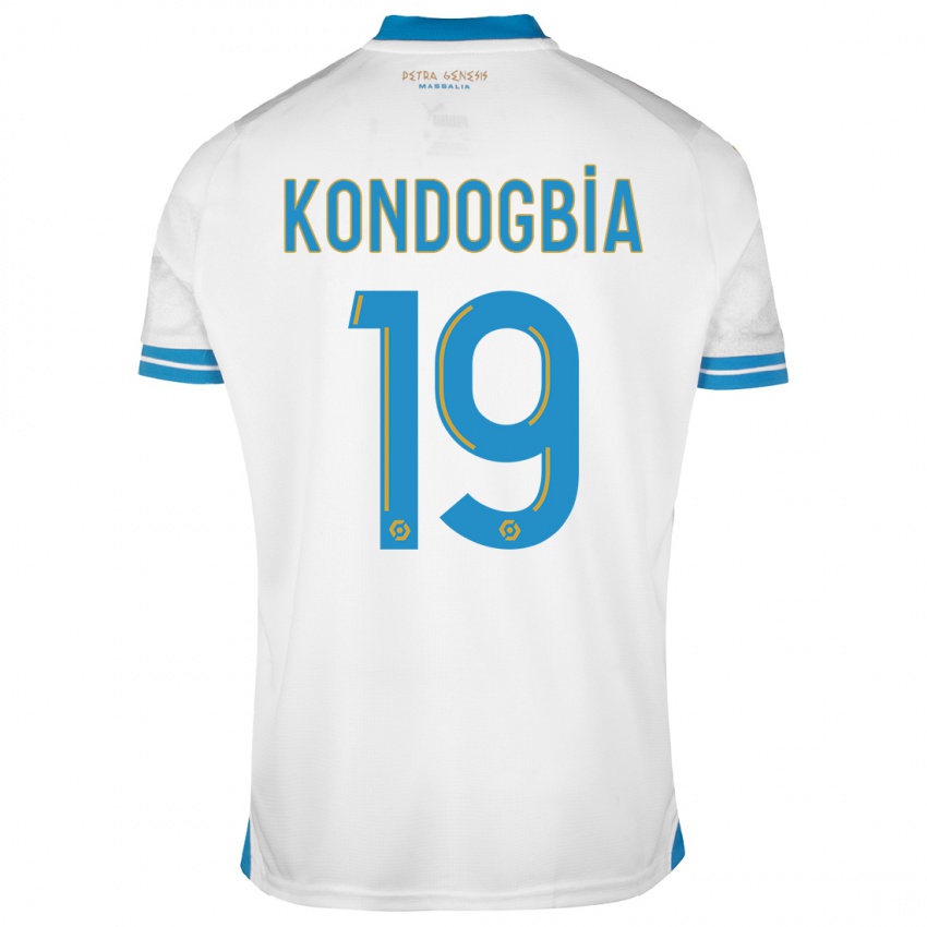 Hombre Camiseta Geoffrey Kondogbia #19 Blanco 1ª Equipación 2023/24 La Camisa Chile