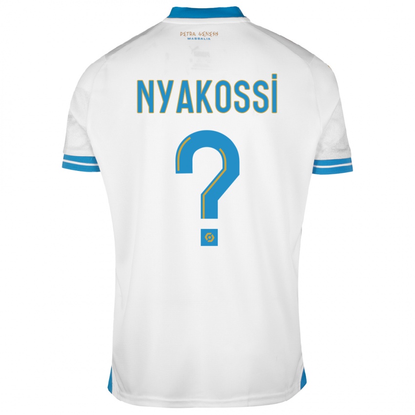 Hombre Camiseta Roggerio Nyakossi #0 Blanco 1ª Equipación 2023/24 La Camisa Chile