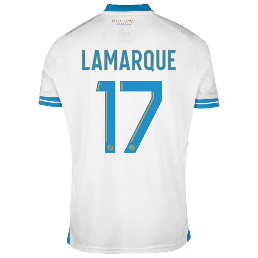 Hombre Camiseta Alais Lamarque #17 Blanco 1ª Equipación 2023/24 La Camisa Chile