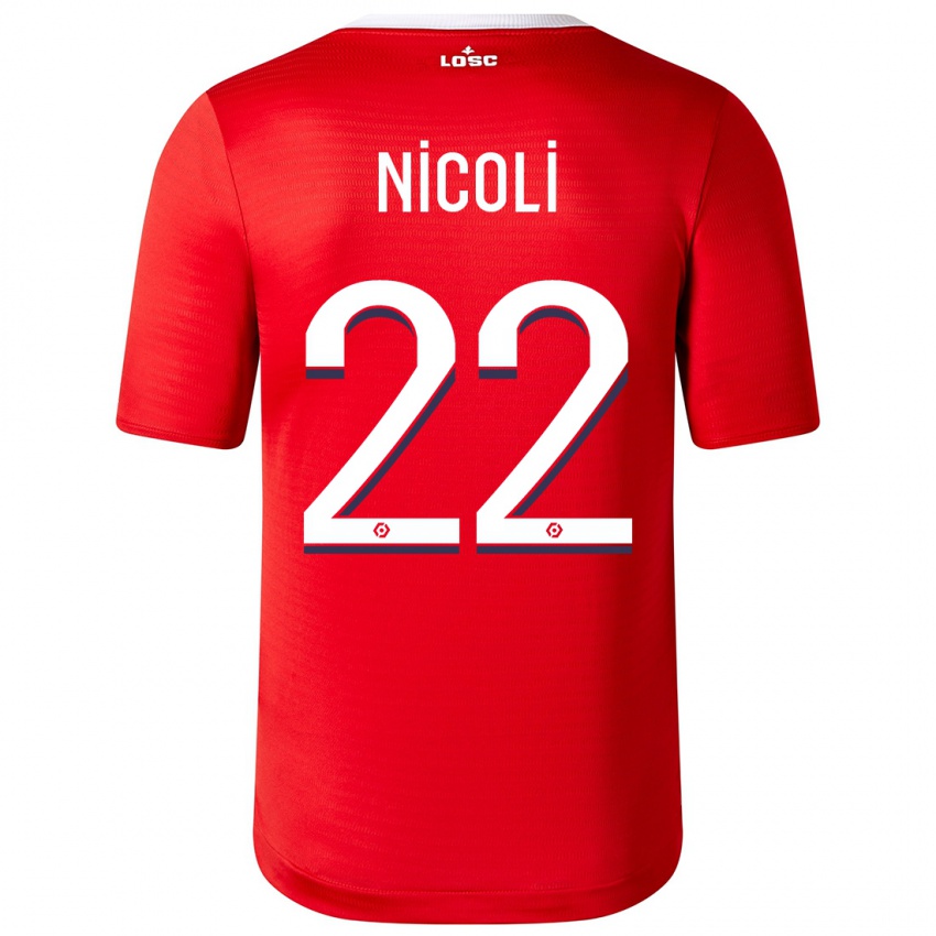 Hombre Camiseta Morgane Nicoli #22 Rojo 1ª Equipación 2023/24 La Camisa Chile