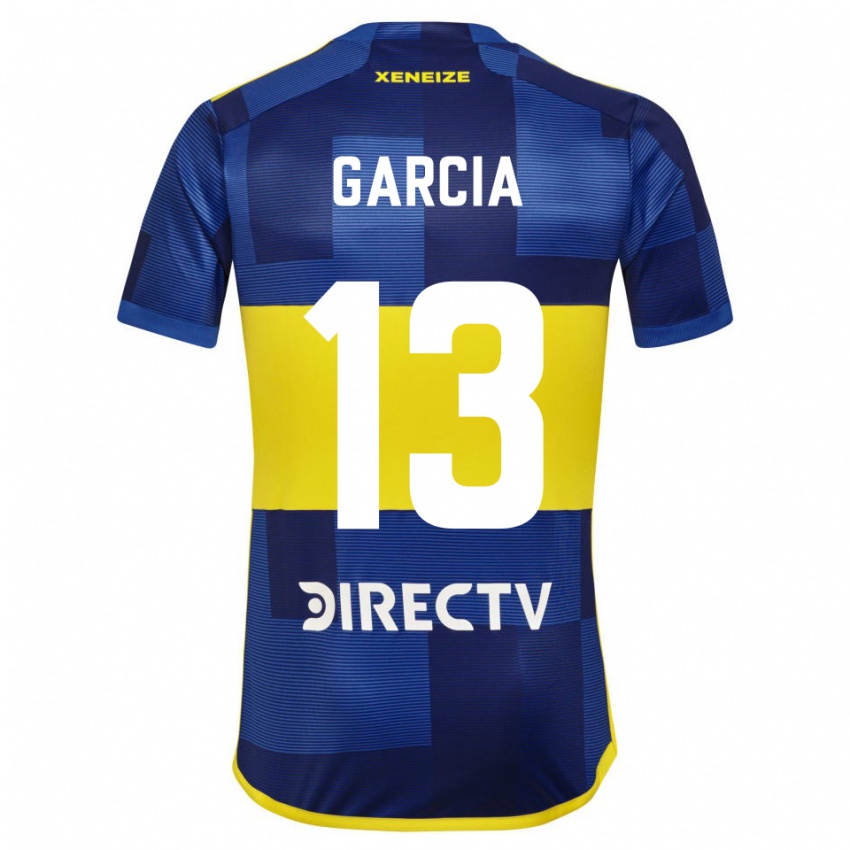 Hombre Camiseta Javier Garcia #13 Azul Oscuro Amarillo 1ª Equipación 2023/24 La Camisa Chile