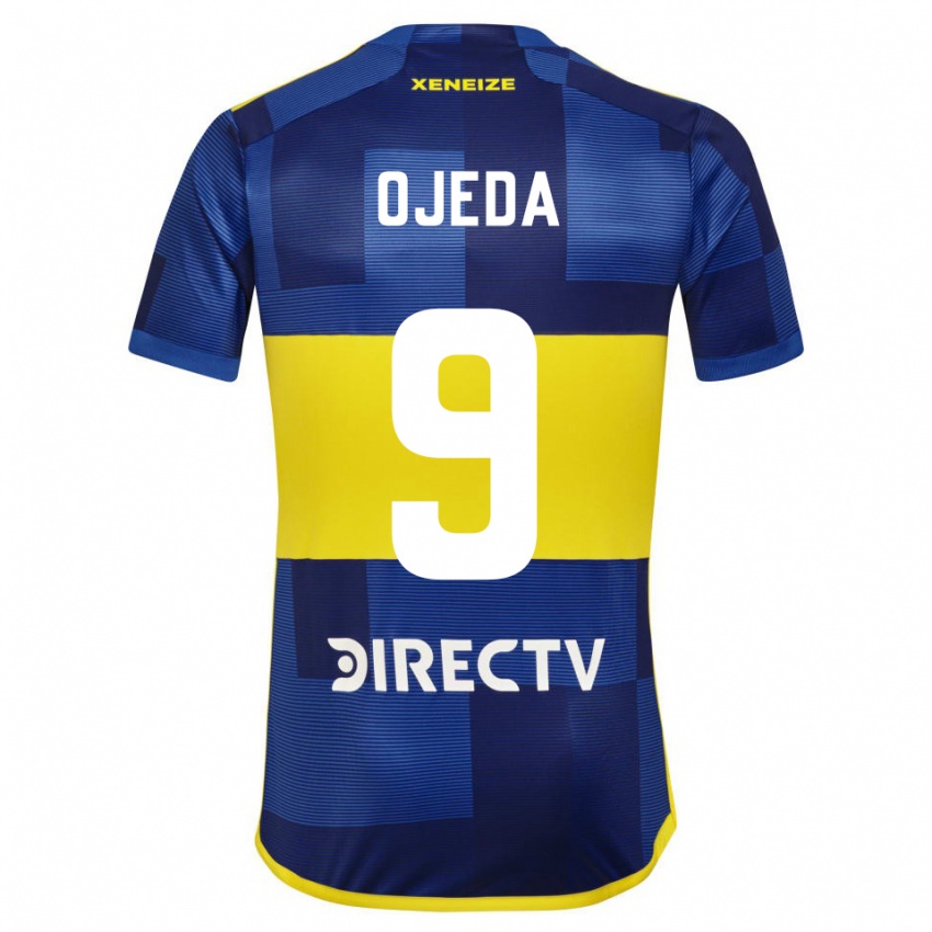 Hombre Camiseta Andrea Ojeda #9 Azul Oscuro Amarillo 1ª Equipación 2023/24 La Camisa Chile