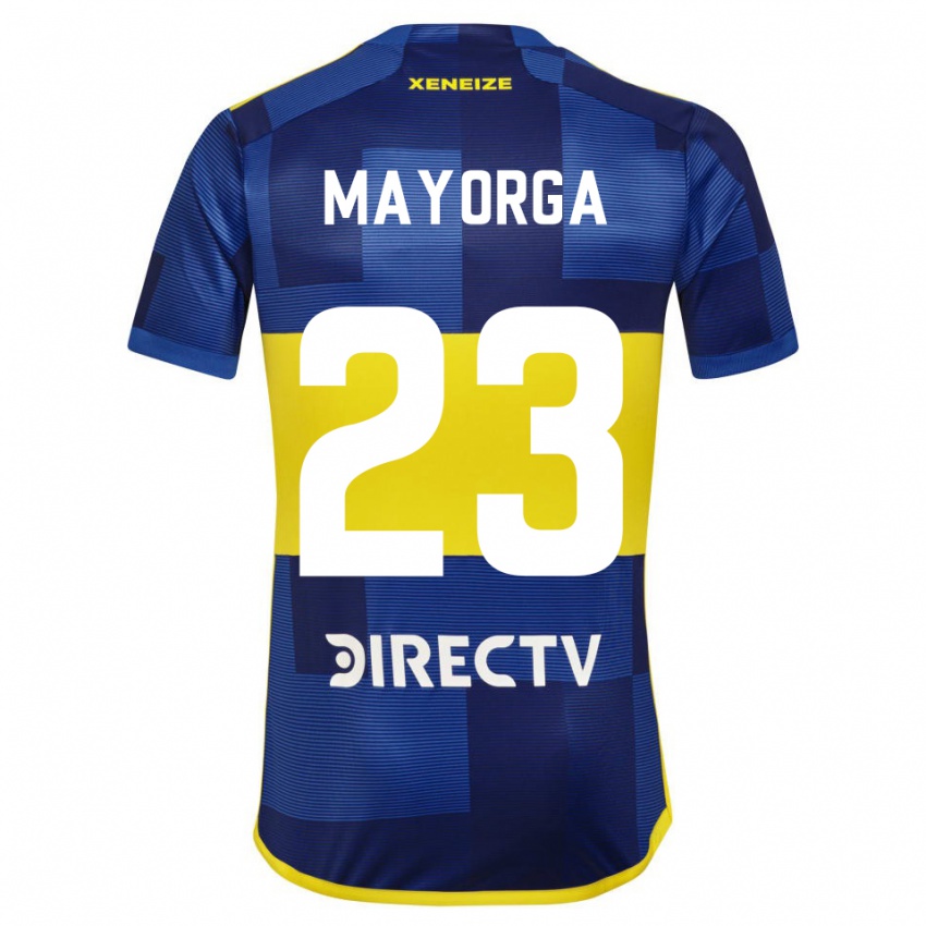 Hombre Camiseta Miriam Mayorga #23 Azul Oscuro Amarillo 1ª Equipación 2023/24 La Camisa Chile