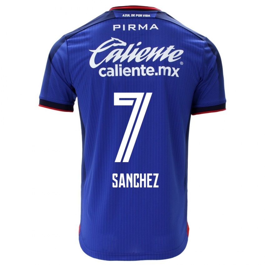 Hombre Camiseta Andrea Sanchez #7 Azul 1ª Equipación 2023/24 La Camisa Chile
