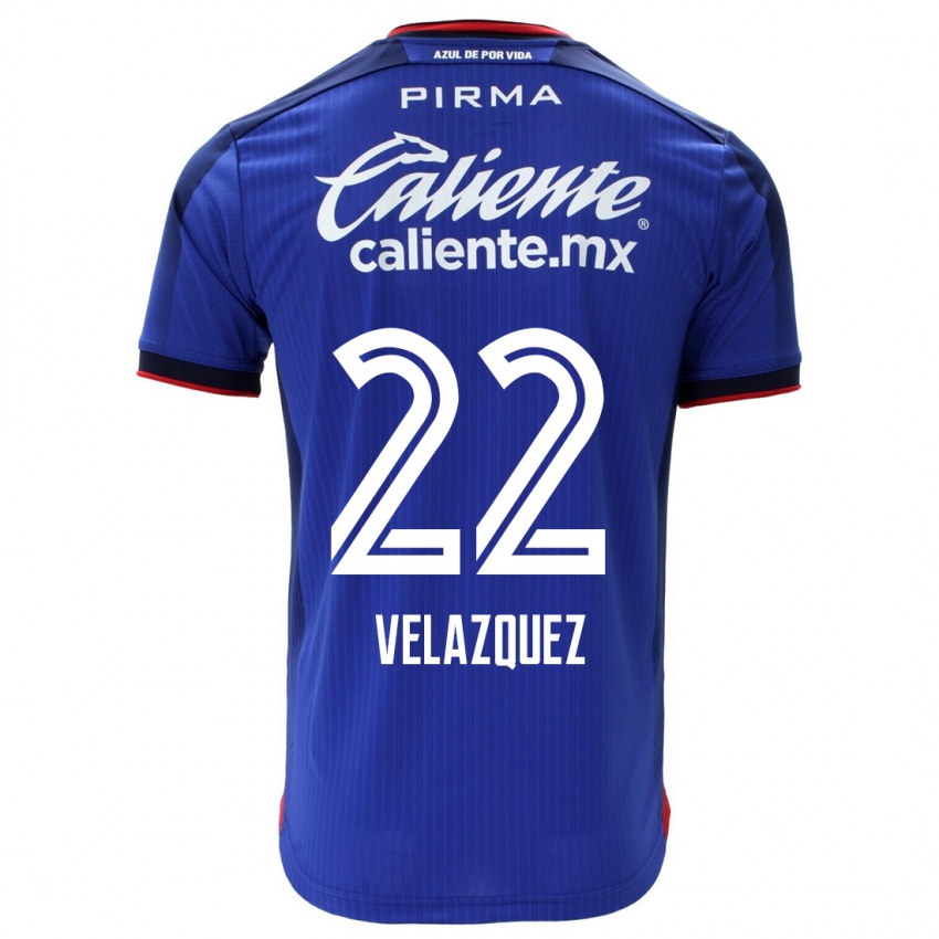Hombre Camiseta Hireri Velazquez #22 Azul 1ª Equipación 2023/24 La Camisa Chile