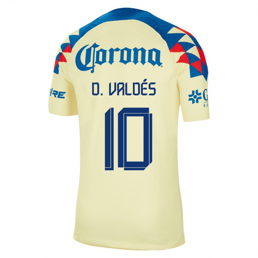 Hombre Camiseta Diego Valdes #10 Amarillo 1ª Equipación 2023/24 La Camisa Chile