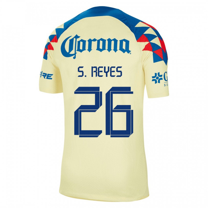 Hombre Camiseta Salvador Reyes #26 Amarillo 1ª Equipación 2023/24 La Camisa Chile