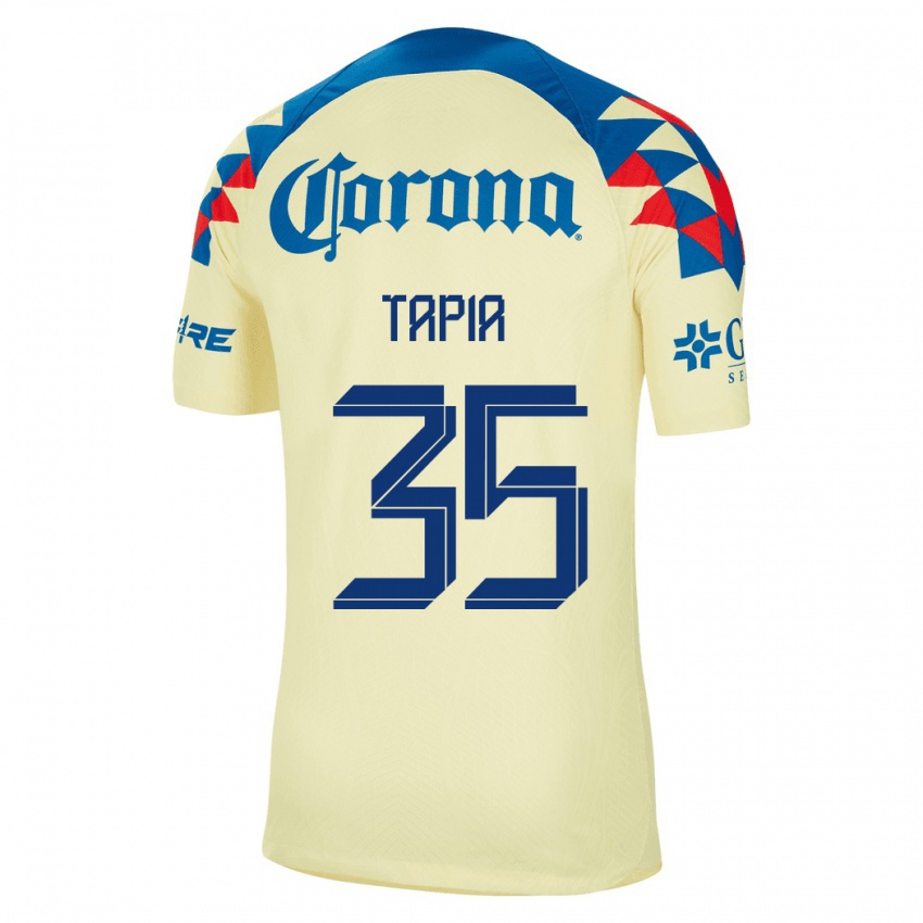 Hombre Camiseta Fernando Tapia #35 Amarillo 1ª Equipación 2023/24 La Camisa Chile