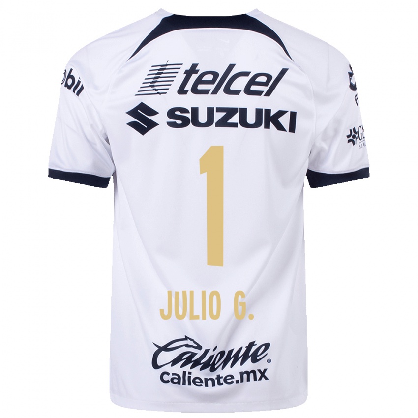 Hombre Camiseta Julio Gonzalez #1 Blanco 1ª Equipación 2023/24 La Camisa Chile