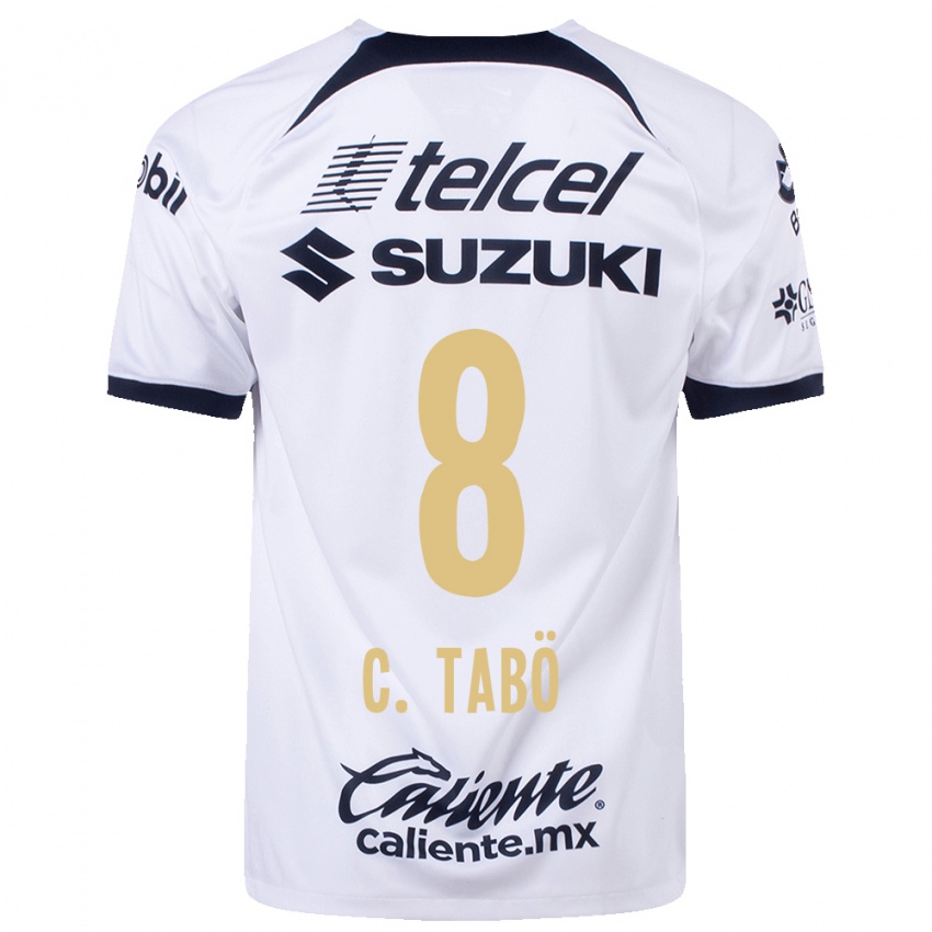 Hombre Camiseta Christian Tabo #8 Blanco 1ª Equipación 2023/24 La Camisa Chile