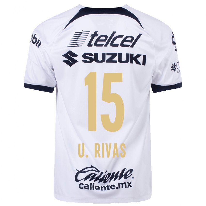 Hombre Camiseta Ulises Rivas #15 Blanco 1ª Equipación 2023/24 La Camisa Chile