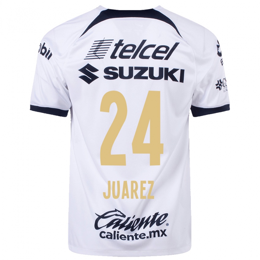 Hombre Camiseta Gabriela Juarez #24 Blanco 1ª Equipación 2023/24 La Camisa Chile