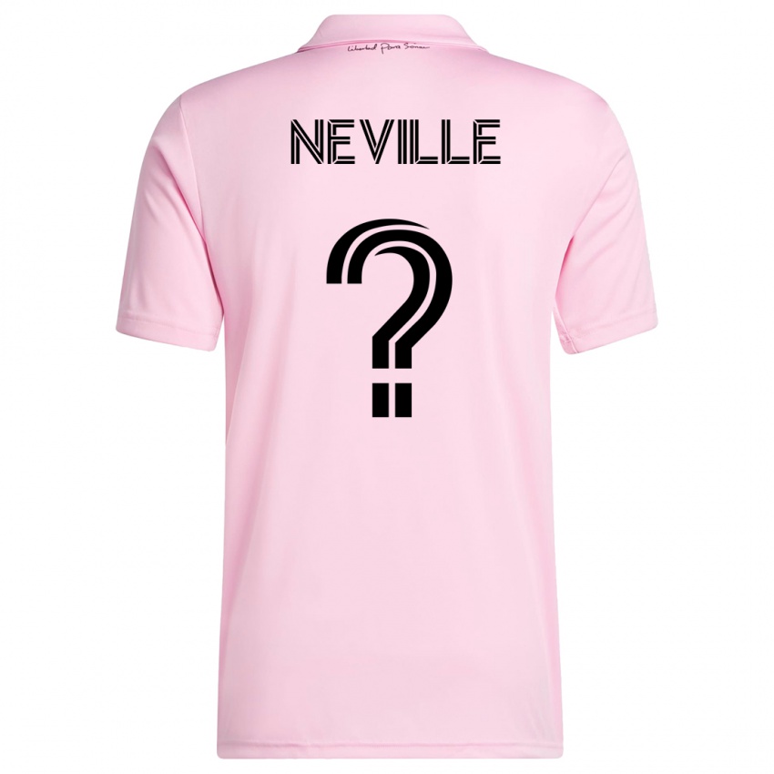 Hombre Camiseta Harvey Neville #0 Rosa 1ª Equipación 2023/24 La Camisa Chile