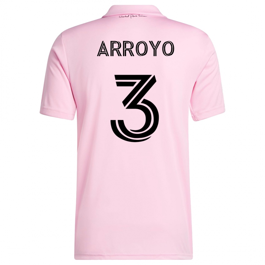 Hombre Camiseta Dixon Arroyo #3 Rosa 1ª Equipación 2023/24 La Camisa Chile