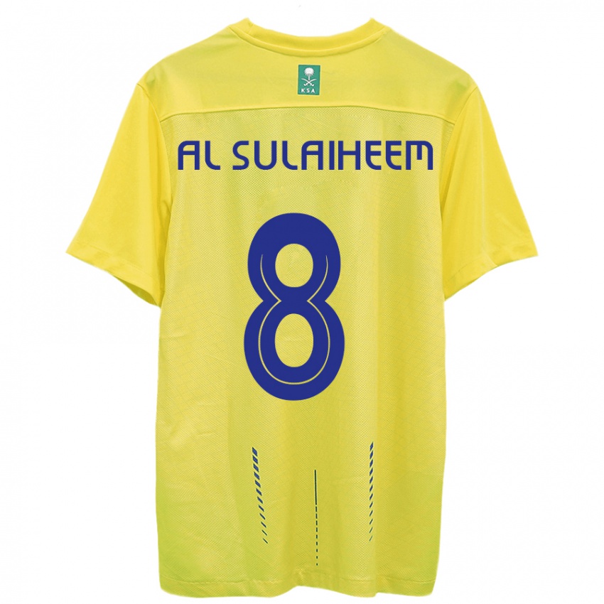 Hombre Camiseta Abdulmajeed Al-Sulaiheem #8 Amarillo 1ª Equipación 2023/24 La Camisa Chile