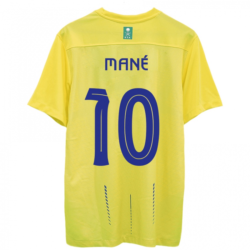 Hombre Camiseta Sadio Mane #10 Amarillo 1ª Equipación 2023/24 La Camisa Chile