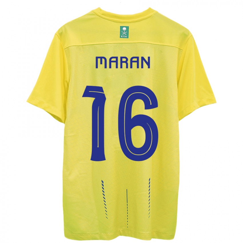 Hombre Camiseta Mohammed Maran #16 Amarillo 1ª Equipación 2023/24 La Camisa Chile