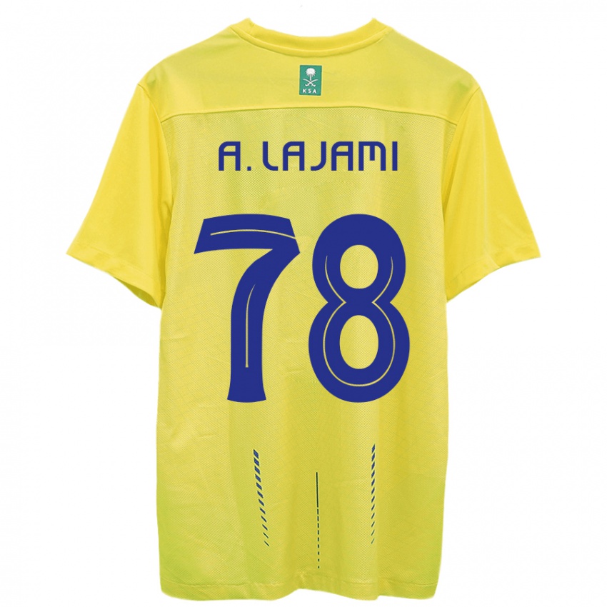 Hombre Camiseta Ali Lajami #78 Amarillo 1ª Equipación 2023/24 La Camisa Chile