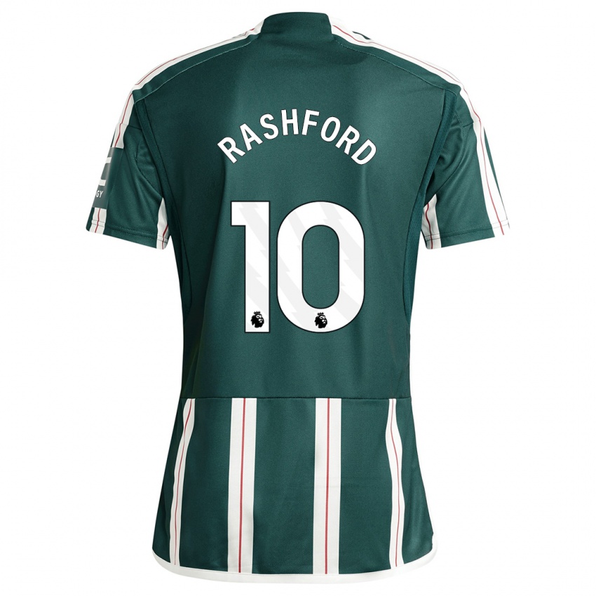Hombre Camiseta Marcus Rashford #10 Verde Oscuro 2ª Equipación 2023/24 La Camisa Chile