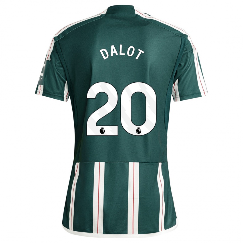Hombre Camiseta Diogo Dalot #20 Verde Oscuro 2ª Equipación 2023/24 La Camisa Chile