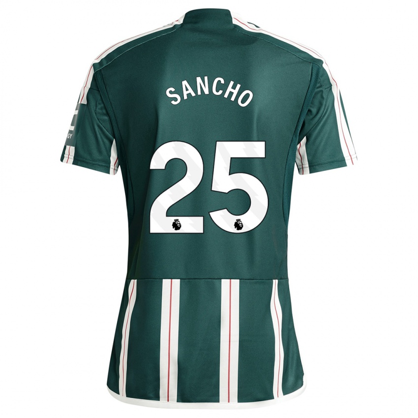 Hombre Camiseta Jadon Sancho #25 Verde Oscuro 2ª Equipación 2023/24 La Camisa Chile