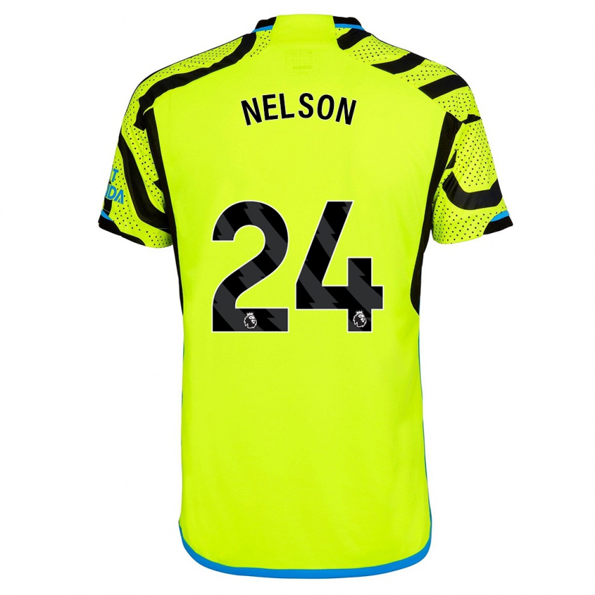 Hombre Camiseta Reiss Nelson #24 Amarillo 2ª Equipación 2023/24 La Camisa Chile