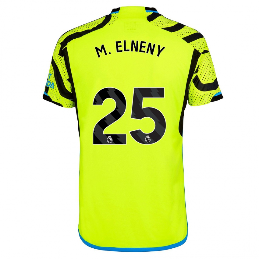 Hombre Camiseta Mohamed Elneny #25 Amarillo 2ª Equipación 2023/24 La Camisa Chile