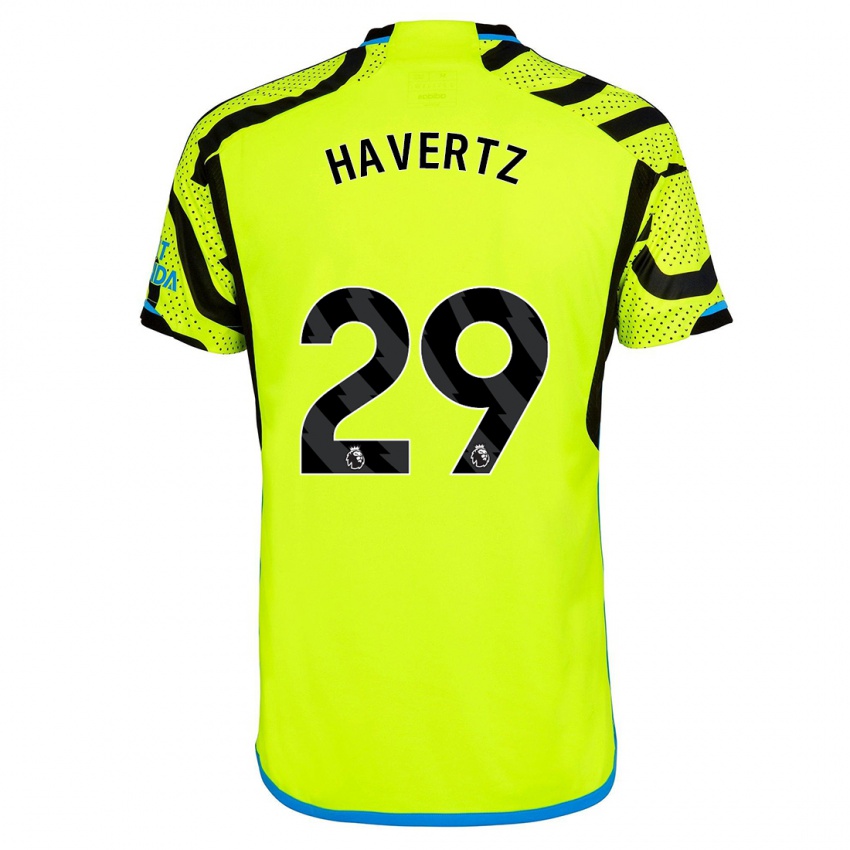 Hombre Camiseta Kai Havertz #29 Amarillo 2ª Equipación 2023/24 La Camisa Chile