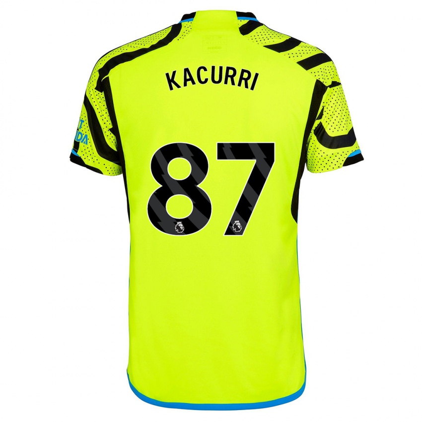 Hombre Camiseta Maldini Kacurri #87 Amarillo 2ª Equipación 2023/24 La Camisa Chile