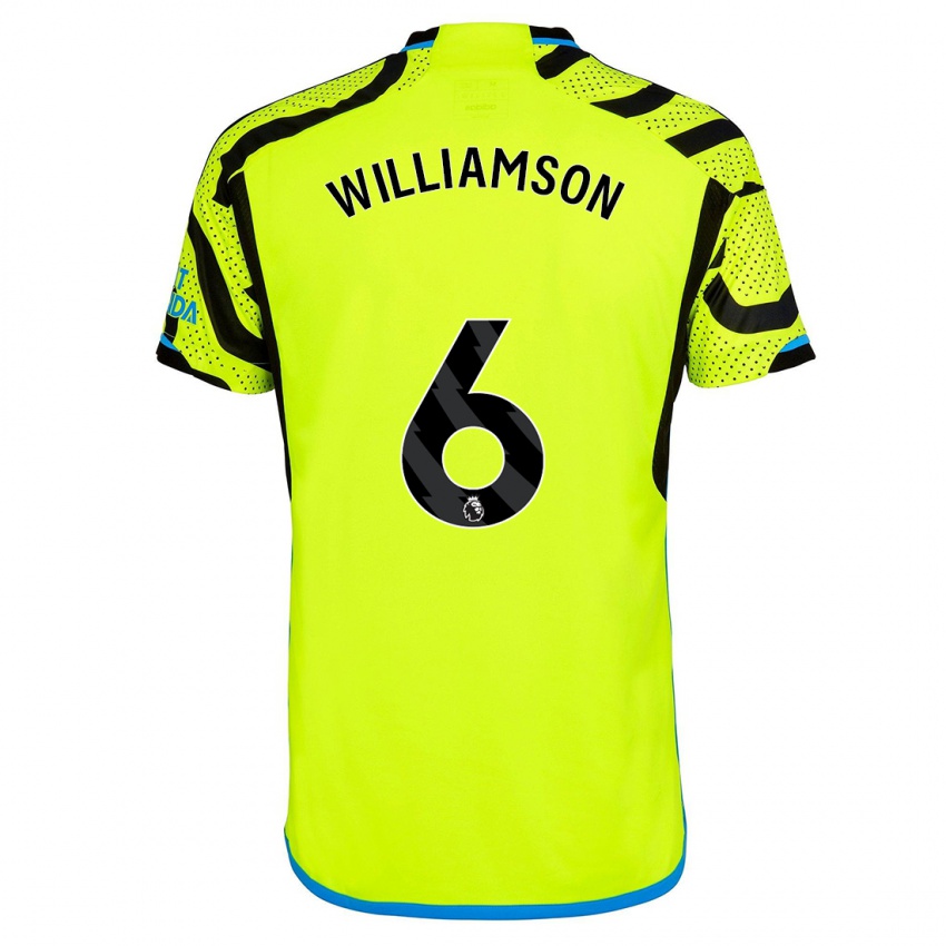 Hombre Camiseta Leah Williamson #6 Amarillo 2ª Equipación 2023/24 La Camisa Chile