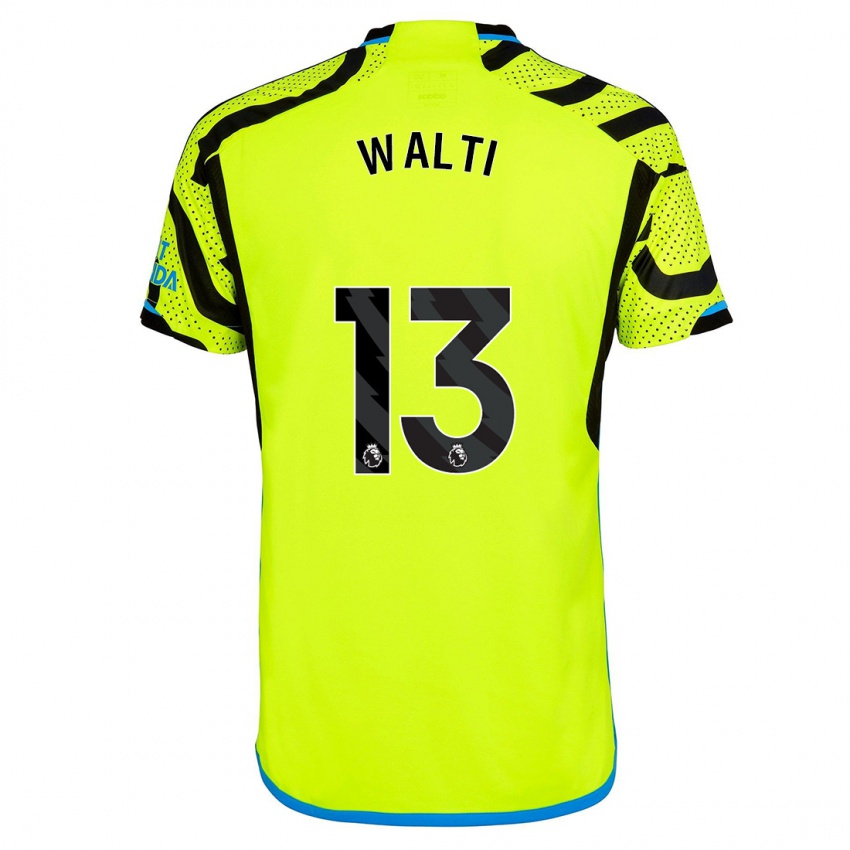 Hombre Camiseta Lia Walti #13 Amarillo 2ª Equipación 2023/24 La Camisa Chile