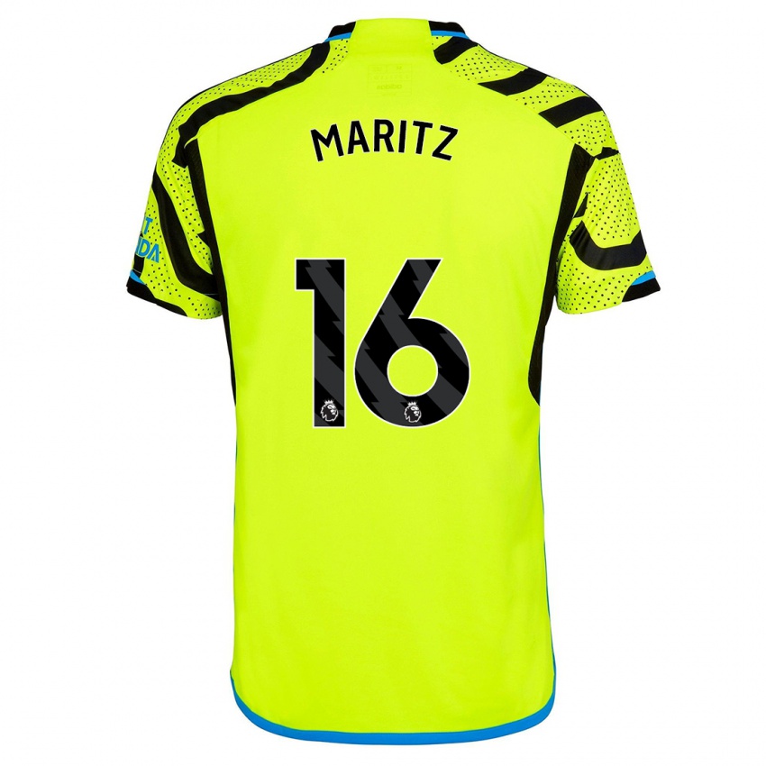 Hombre Camiseta Noelle Maritz #16 Amarillo 2ª Equipación 2023/24 La Camisa Chile