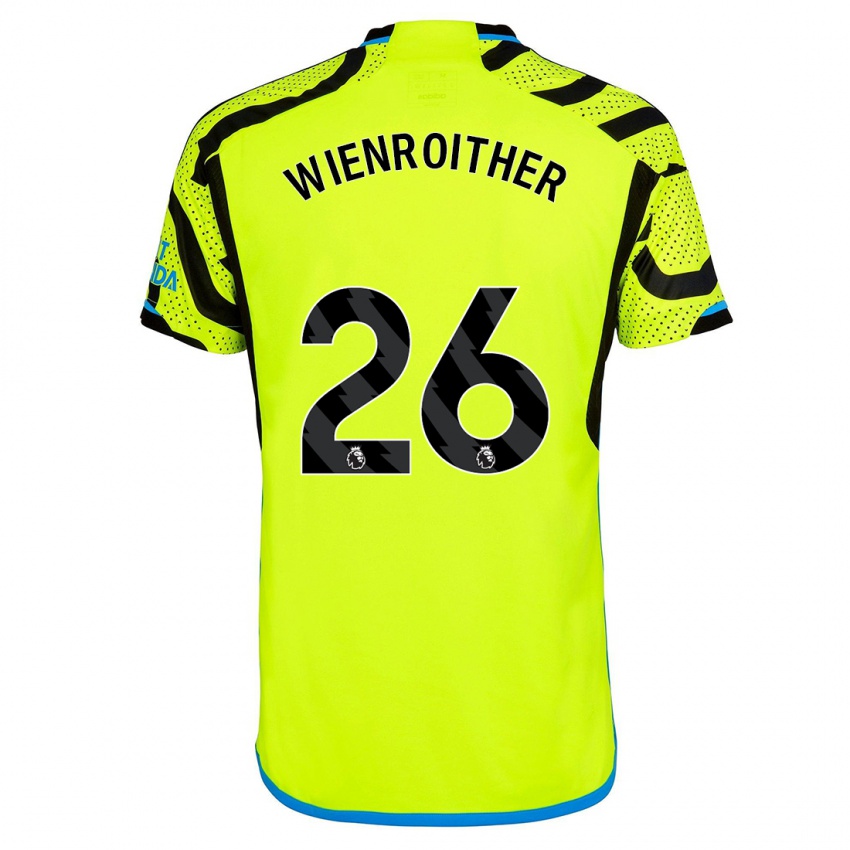 Hombre Camiseta Laura Wienroither #26 Amarillo 2ª Equipación 2023/24 La Camisa Chile