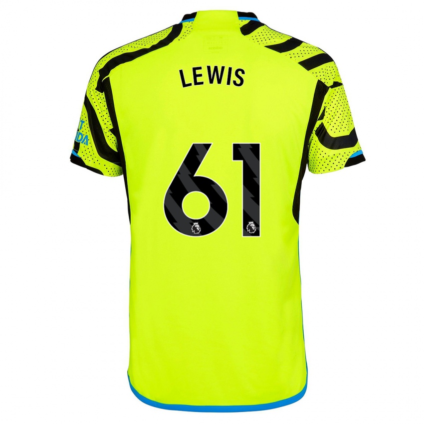 Hombre Camiseta George Lewis #61 Amarillo 2ª Equipación 2023/24 La Camisa Chile