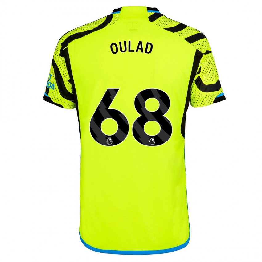 Hombre Camiseta Salah-Eddine Oulad M'hand #68 Amarillo 2ª Equipación 2023/24 La Camisa Chile