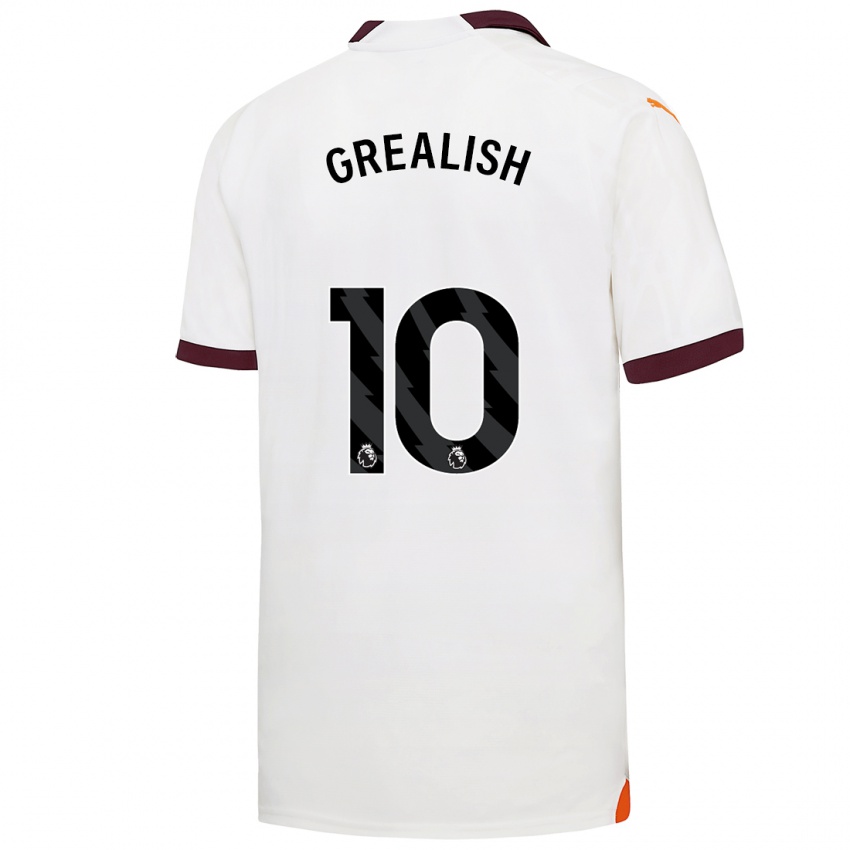Hombre Camiseta Jack Grealish #10 Blanco 2ª Equipación 2023/24 La Camisa Chile
