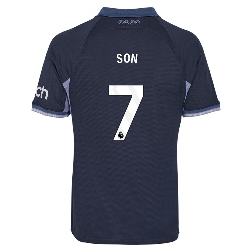 Hombre Camiseta Heung-Min Son #7 Azul Oscuro 2ª Equipación 2023/24 La Camisa Chile