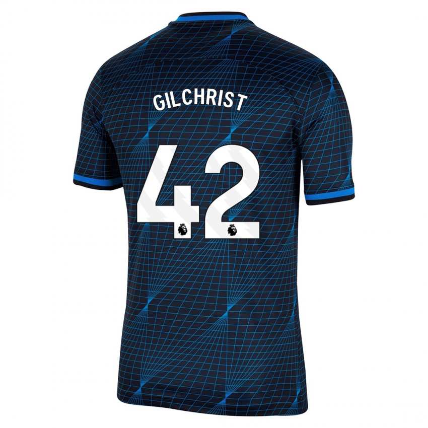Hombre Camiseta Alfie Gilchrist #42 Azul Oscuro 2ª Equipación 2023/24 La Camisa Chile