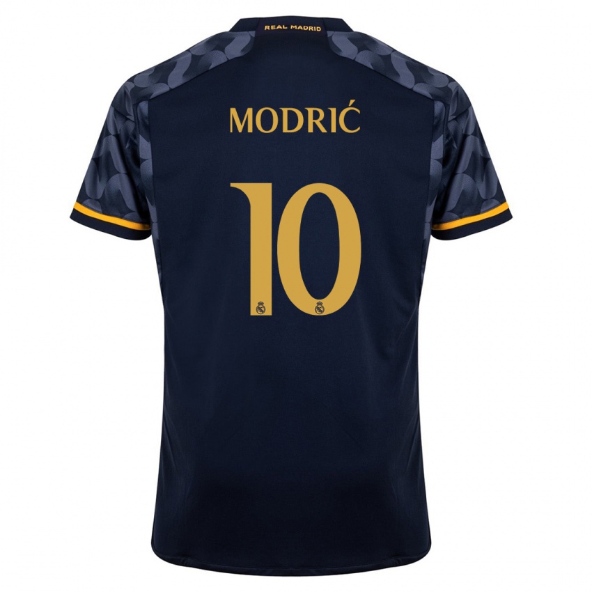 Hombre Camiseta Luka Modric #10 Azul Oscuro 2ª Equipación 2023/24 La Camisa Chile