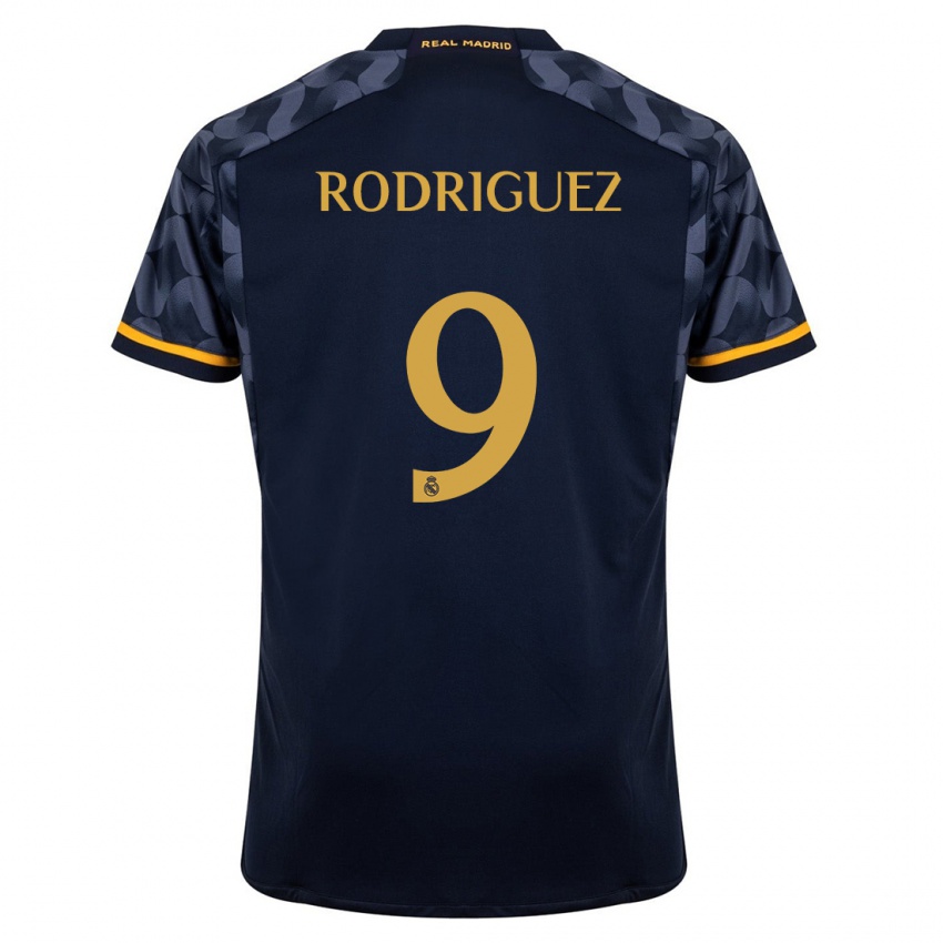 Hombre Camiseta Alvaro Rodriguez #9 Azul Oscuro 2ª Equipación 2023/24 La Camisa Chile